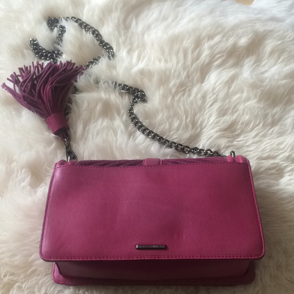 Rebecca Minkoff Crossbody Chevron Suede w/Tassle - Picture 5 of 13
